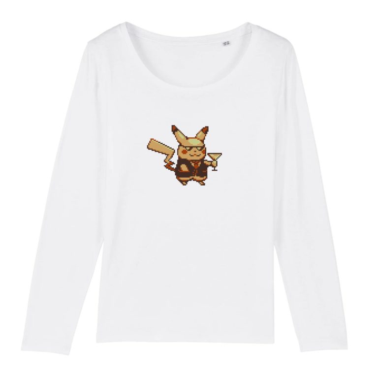 T-shirt manches longues 100% Coton Bio - Classy Pika - Femme