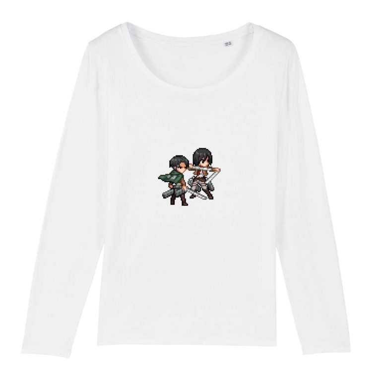 T-shirt manches longues 100% Coton Bio - Livai x Mikasa - Femme