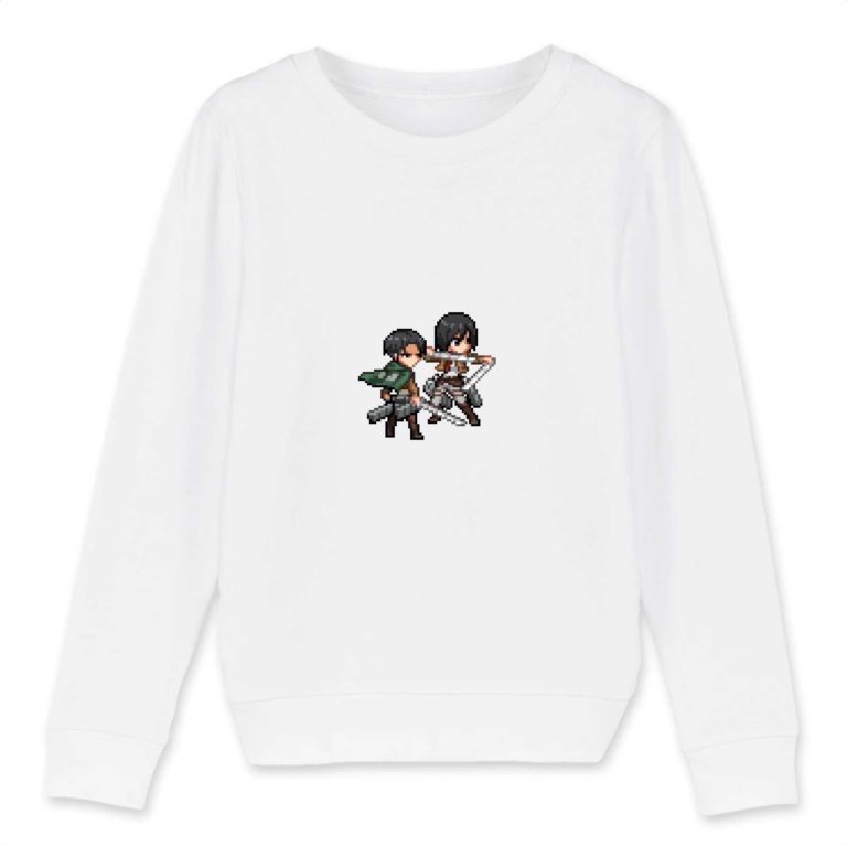 Sweat-shirt Bio - Livai x Mikasa - Enfant