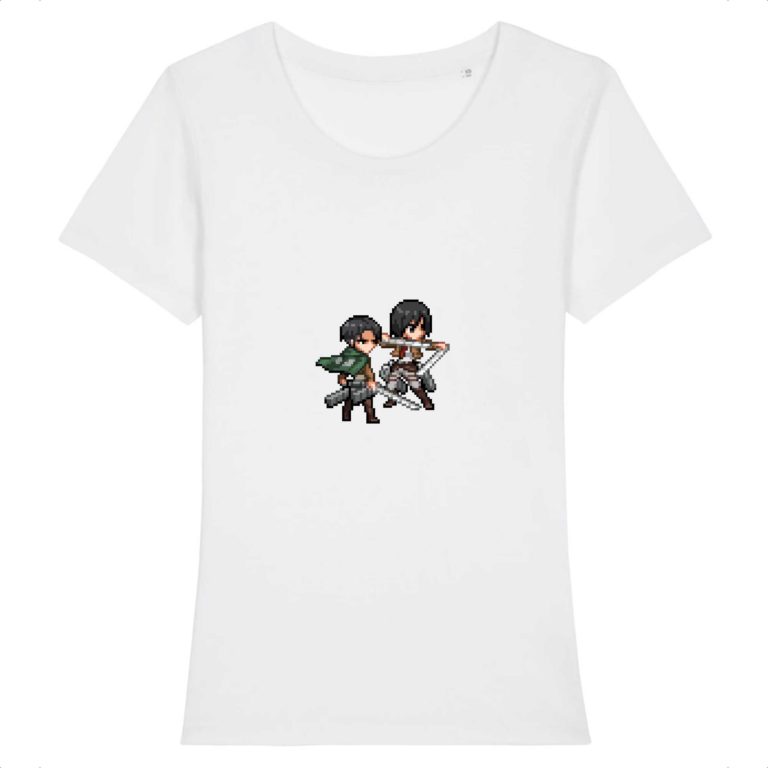 T-shirt 100% Coton Bio - Livai x Mikasa - Femme