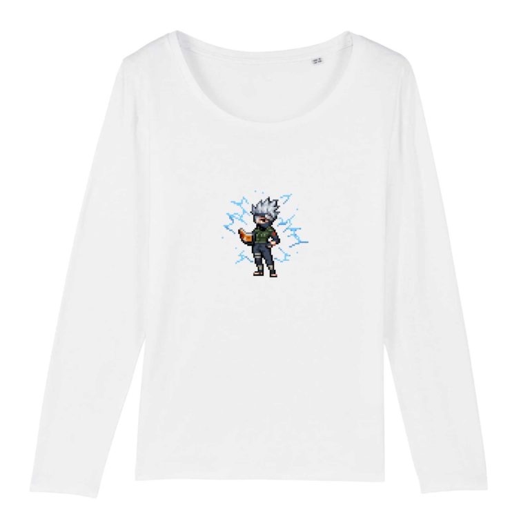 T-shirt manches longues 100% Coton Bio - Kakashi Lightning - Femme