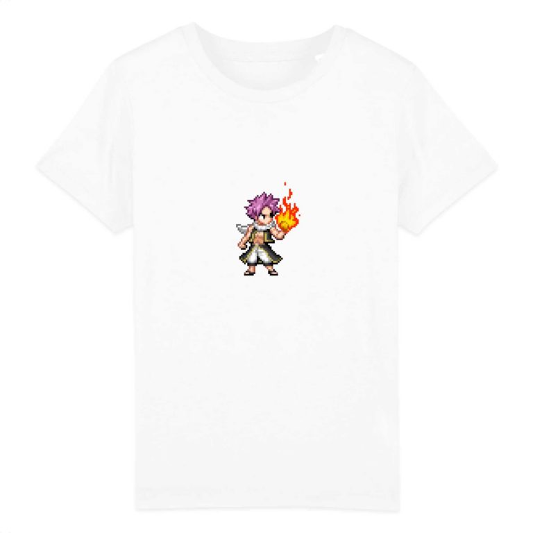 T-shirt 100% Coton Bio - Natsu Fireball - Enfant