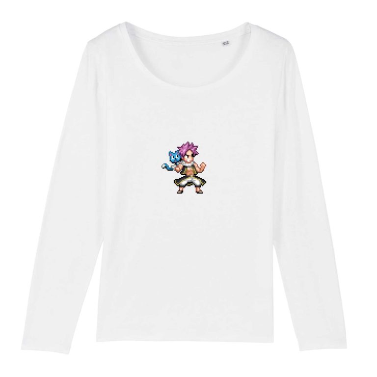 T-shirt manches longues 100% Coton Bio - Natsu and Happy - Femme