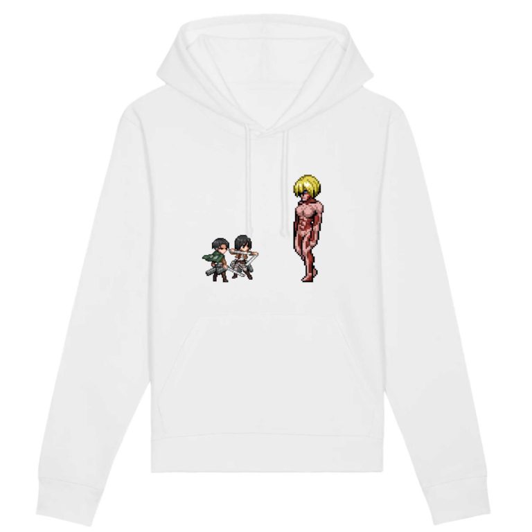 Sweat à capuche Bio - Livai x Mikasa vs Annie - Unisexe