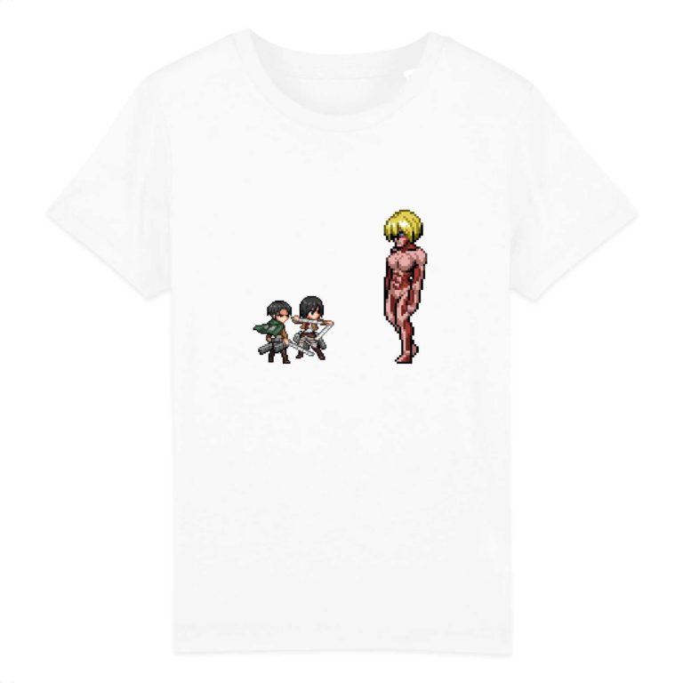 T-shirt 100% Coton Bio - Livai x Mikasa vs Annie - Enfant