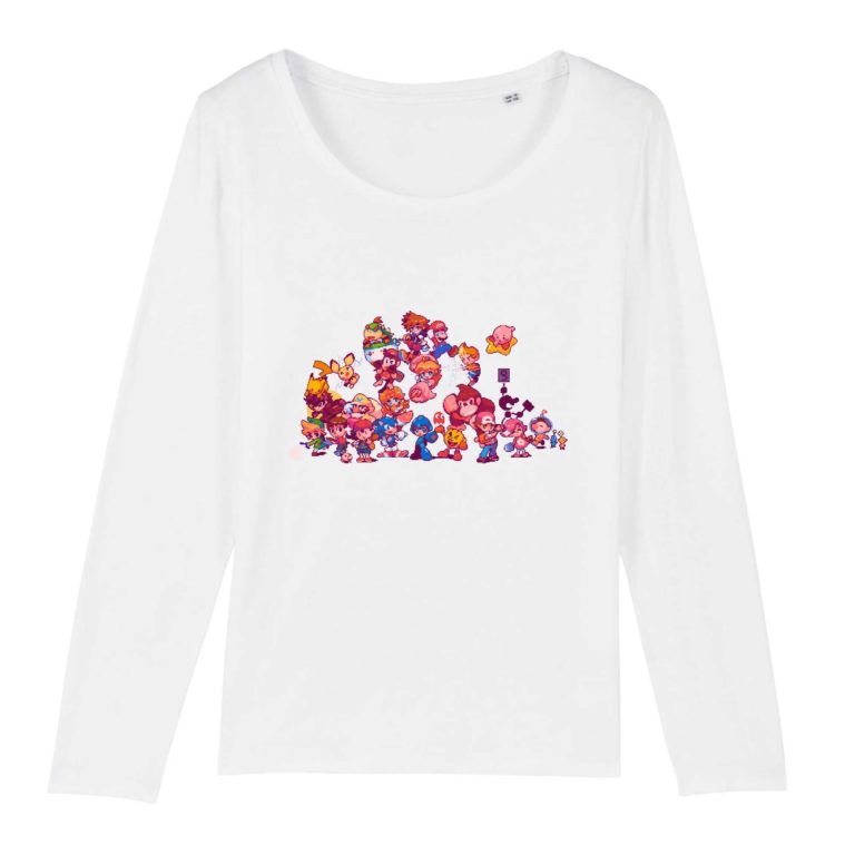 T-shirt manches longues 100% Coton Bio - Mascottes - Femme