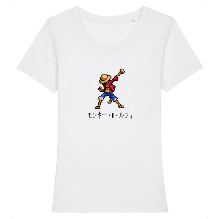 T-shirt 100% Coton Bio - One Piece Monkey D. Luffy - Femme