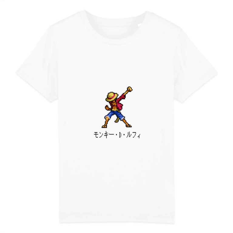 T-shirt 100% Coton Bio - One Piece Monkey D. Luffy - Enfant