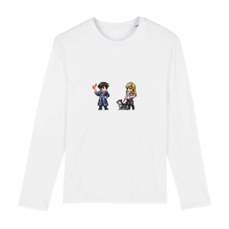 T-shirt manches longues 100% Coton Bio - Roy Mustang x Riza Hawkeye - Homme