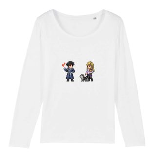 T-shirt manches longues 100% Coton Bio - Roy Mustang x Riza Hawkeye - Femme