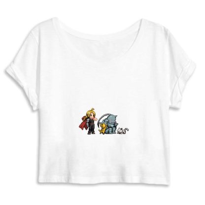 Crop Top 100% Coton Bio - Edward x Alphonse Elric Brothers