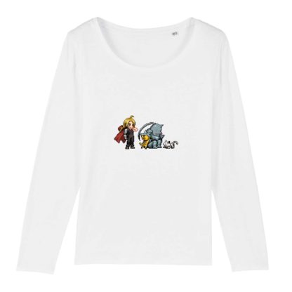 T-shirt manches longues 100% Coton Bio - Edward x Alphonse Elric Brothers - Femme