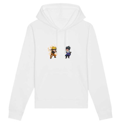 Sweat à capuche Bio - Naruto Uzumaki x Sasuke Uchiha - Unisexe