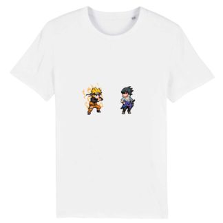 T-shirt 100% Coton Bio - Naruto Uzumaki x Sasuke Uchiha - Homme