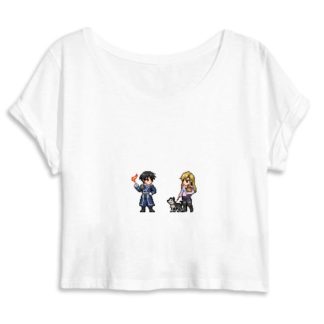 Crop Top 100% Coton Bio - Roy Mustang x Riza Hawkeye