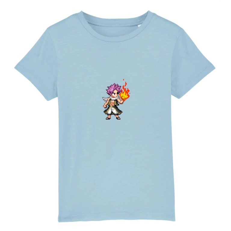 T-shirt 100% Coton Bio - Natsu Fireball - Enfant