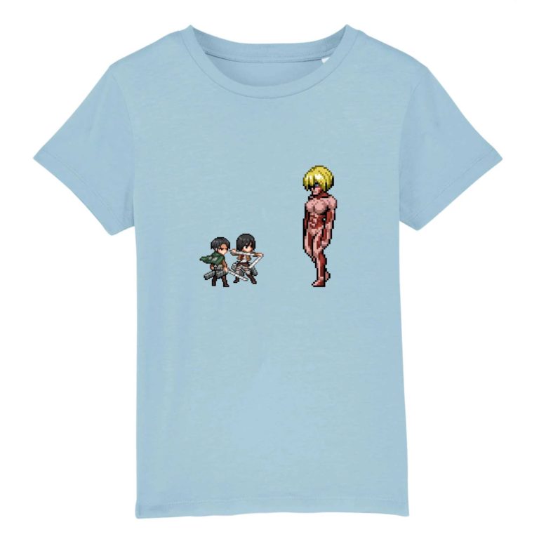 T-shirt 100% Coton Bio - Livai x Mikasa vs Annie - Enfant