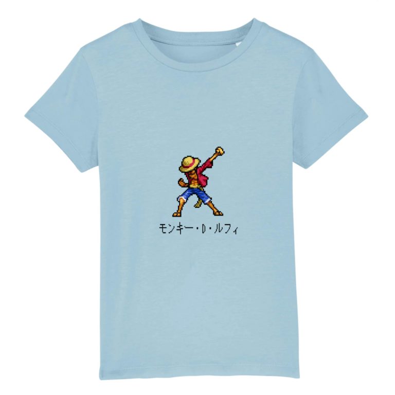 T-shirt 100% Coton Bio - One Piece Monkey D. Luffy - Enfant