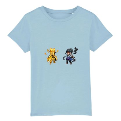 T-shirt 100% Coton Bio - Naruto x Sasuke - Enfant