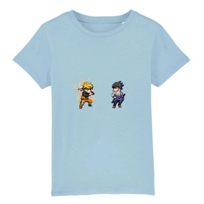 T-shirt 100% Coton Bio - Naruto Uzumaki x Sasuke Uchiha - Enfant