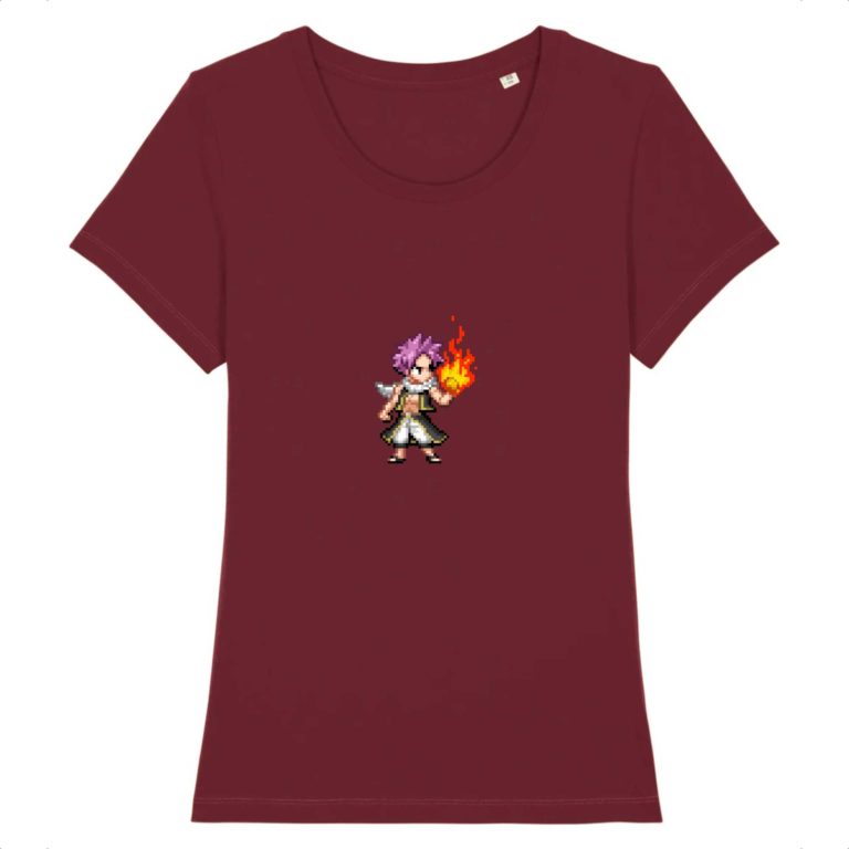 T-shirt 100% Coton Bio - Natsu Fireball - Femme