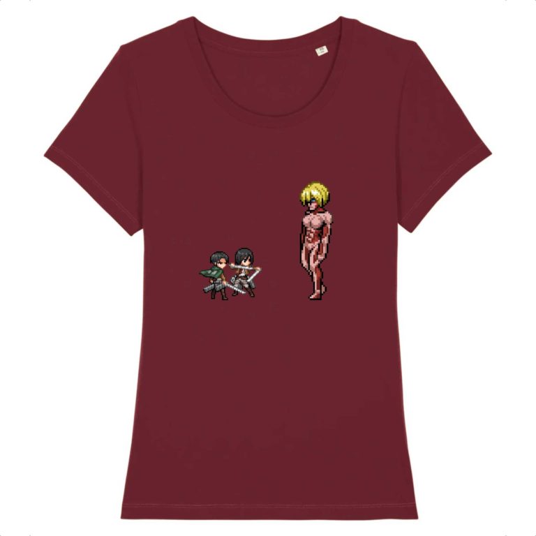 T-shirt 100% Coton Bio - Livai x Mikasa vs Annie - Femme