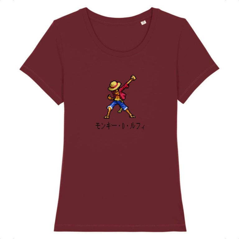 T-shirt 100% Coton Bio - One Piece Monkey D. Luffy - Femme