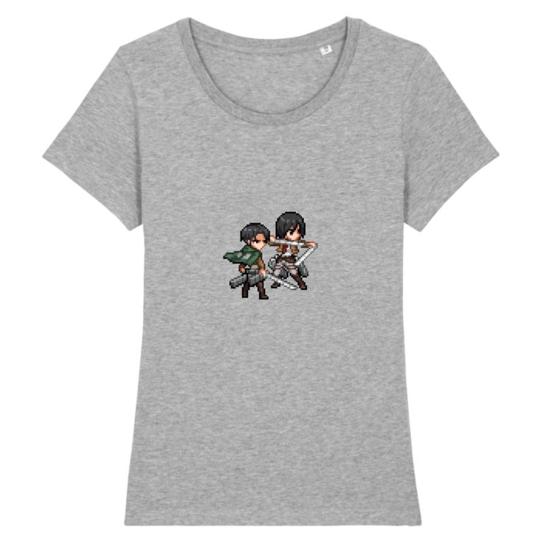 T-shirt 100% Coton Bio - Livai x Mikasa - Femme