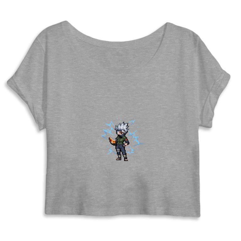 Crop Top 100% Coton Bio - Kakashi Lightning