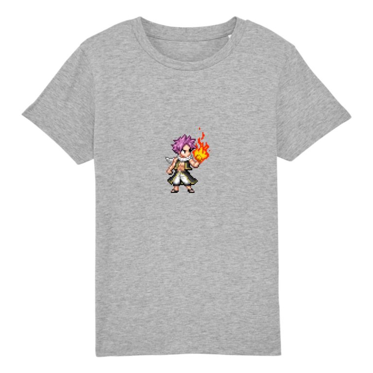 T-shirt 100% Coton Bio - Natsu Fireball - Enfant