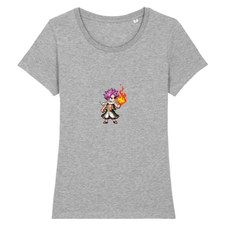 T-shirt 100% Coton Bio - Natsu Fireball - Femme