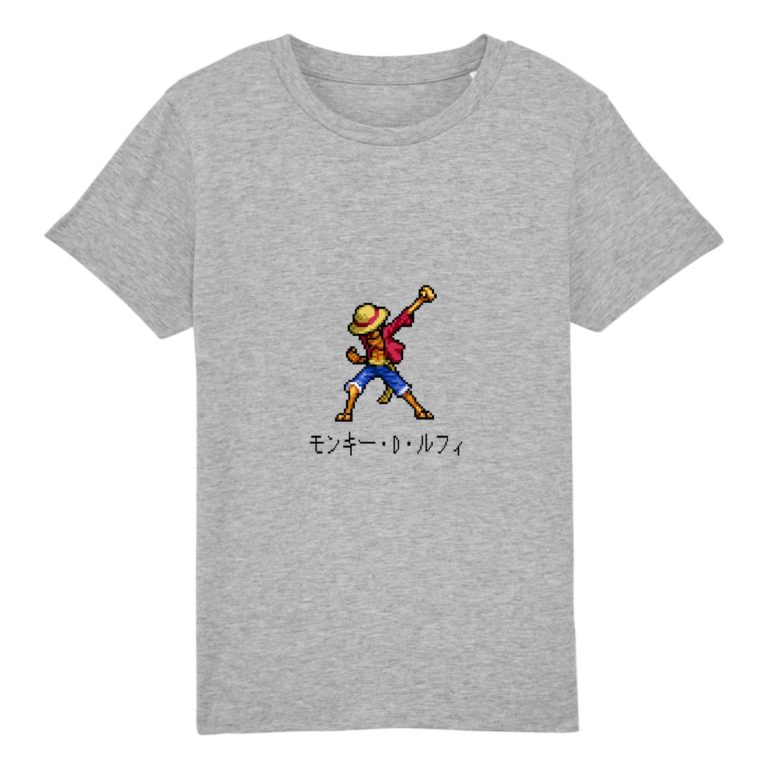 T-shirt 100% Coton Bio - One Piece Monkey D. Luffy - Enfant