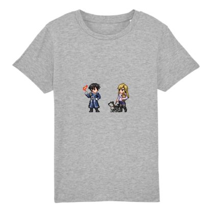 T-shirt 100% Coton Bio - Roy Mustang x Riza Hawkeye - Enfant