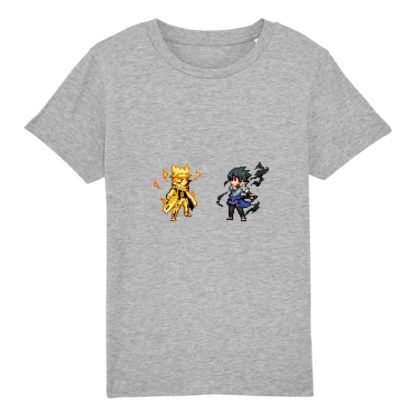 T-shirt 100% Coton Bio - Naruto x Sasuke - Enfant