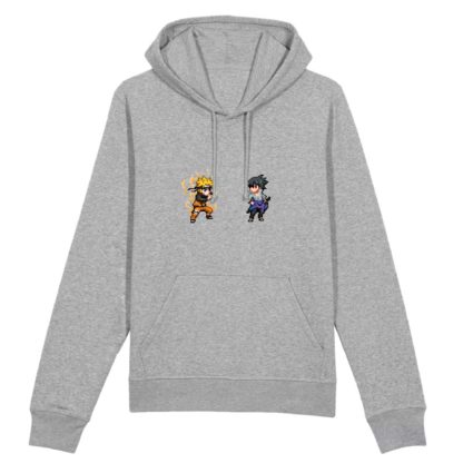 Sweat à capuche Bio - Naruto Uzumaki x Sasuke Uchiha - Unisexe