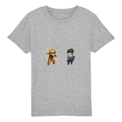 T-shirt 100% Coton Bio - Naruto Uzumaki x Sasuke Uchiha - Enfant