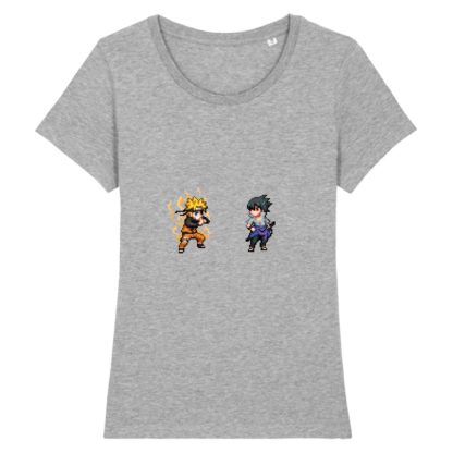 T-shirt 100% Coton Bio - Naruto Uzumaki x Sasuke Uchiha - Femme