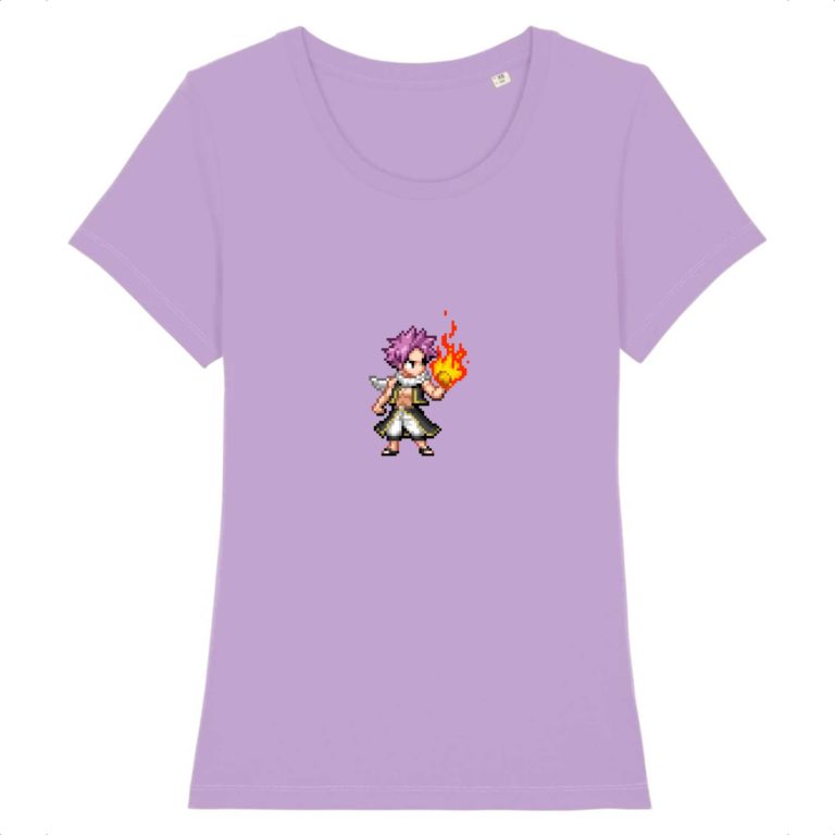 T-shirt 100% Coton Bio - Natsu Fireball - Femme