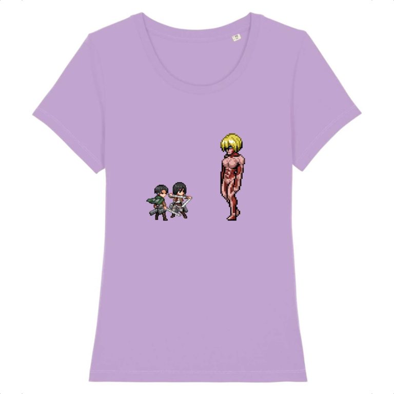 T-shirt 100% Coton Bio - Livai x Mikasa vs Annie - Femme