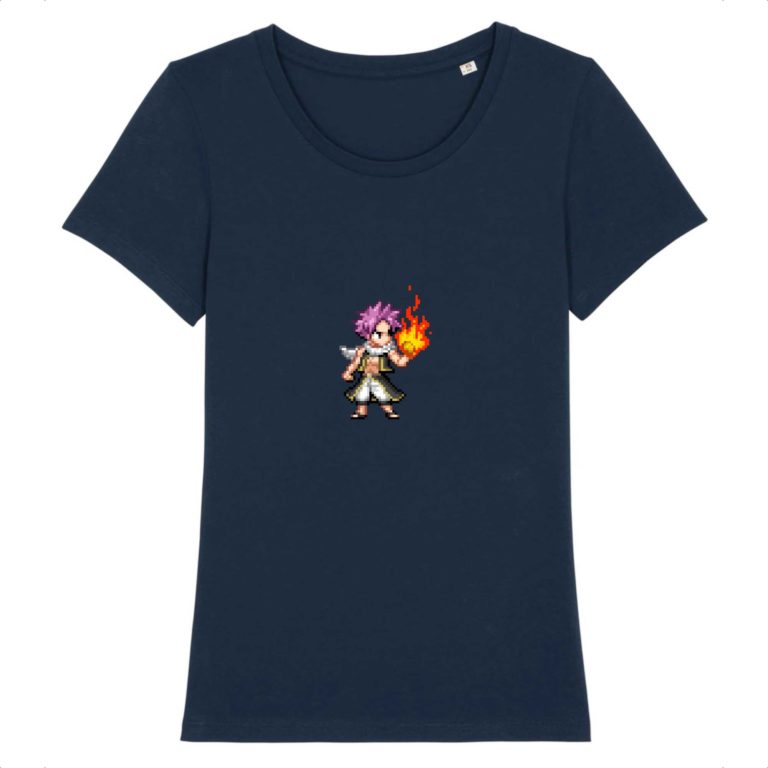 T-shirt 100% Coton Bio - Natsu Fireball - Femme