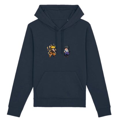 Sweat à capuche Bio - Naruto Uzumaki x Sasuke Uchiha - Unisexe