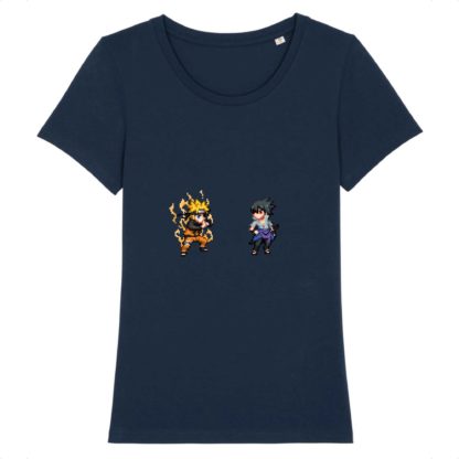 T-shirt 100% Coton Bio - Naruto Uzumaki x Sasuke Uchiha - Femme