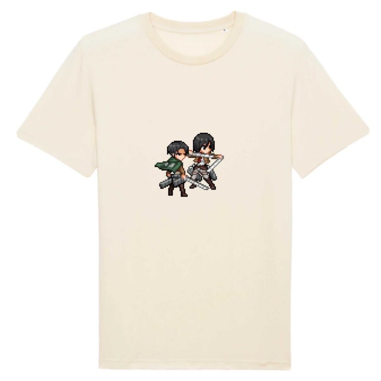 T-shirt 100% Coton Bio - Livai x Mikasa - Homme