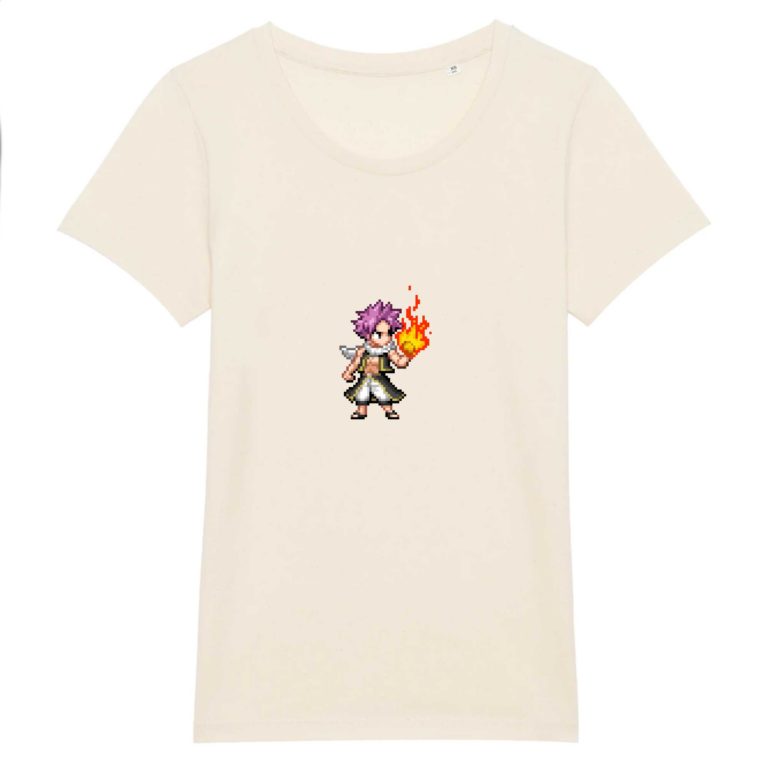 T-shirt 100% Coton Bio - Natsu Fireball - Femme