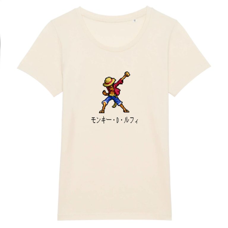 T-shirt 100% Coton Bio - One Piece Monkey D. Luffy - Femme