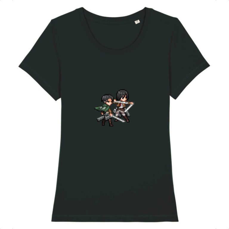 T-shirt 100% Coton Bio - Livai x Mikasa - Femme