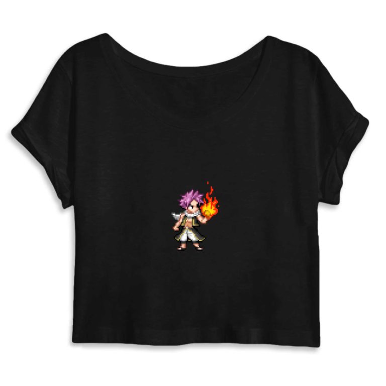 Crop Top 100% Coton Bio - Natsu Fireball