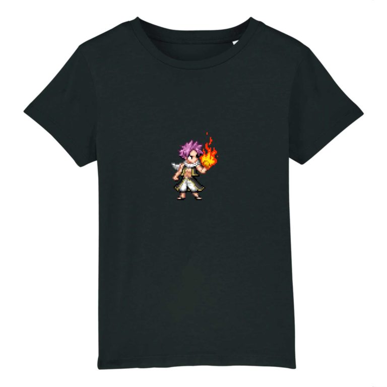 T-shirt 100% Coton Bio - Natsu Fireball - Enfant