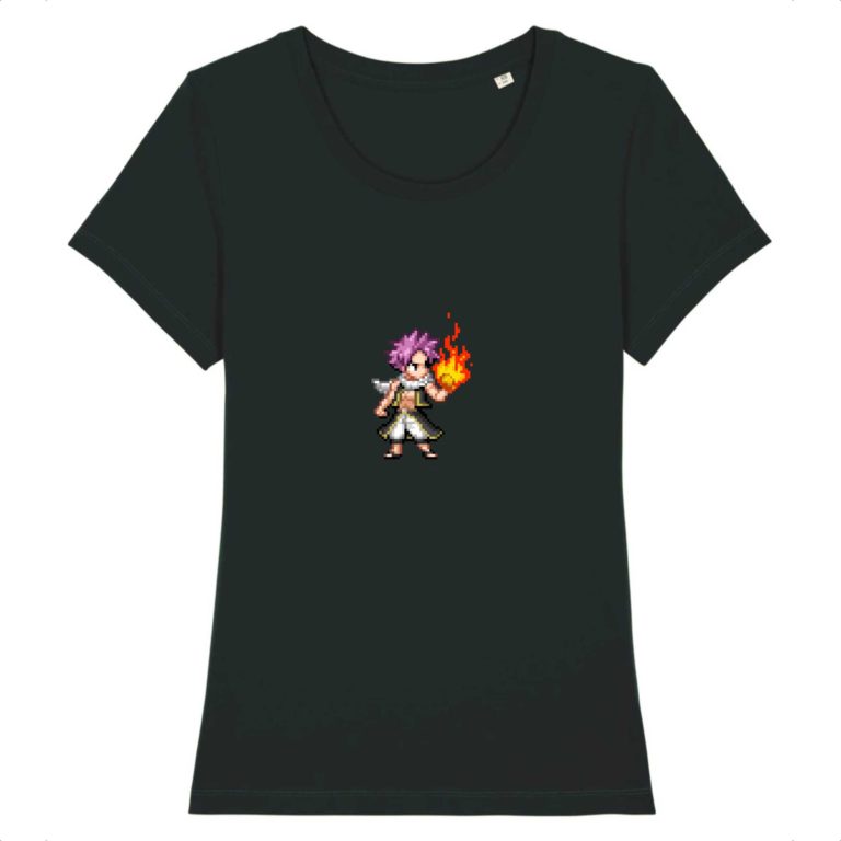 T-shirt 100% Coton Bio - Natsu Fireball - Femme