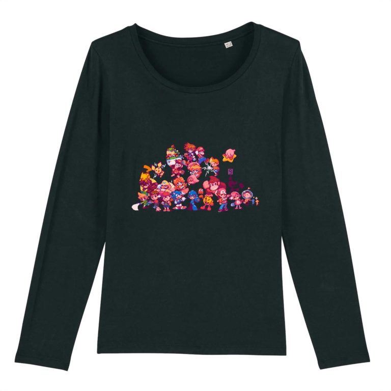 T-shirt manches longues 100% Coton Bio - Mascottes - Femme